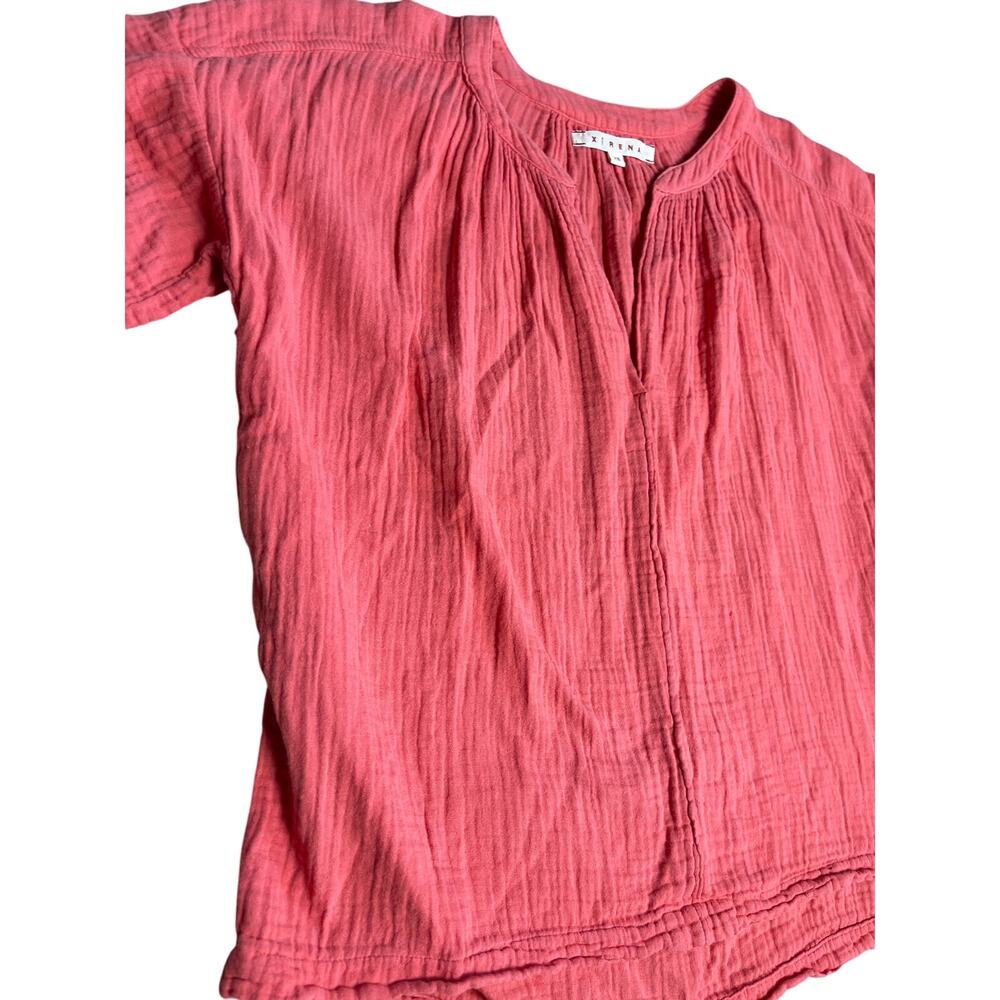 Xirena‎ Clem Lightweight Gauzy Boho V-Neck Top in Paprika Size XS - Picture 7 of 9